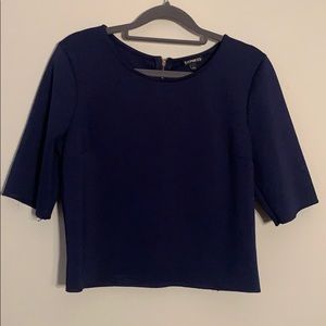 Blue short sleep crop top